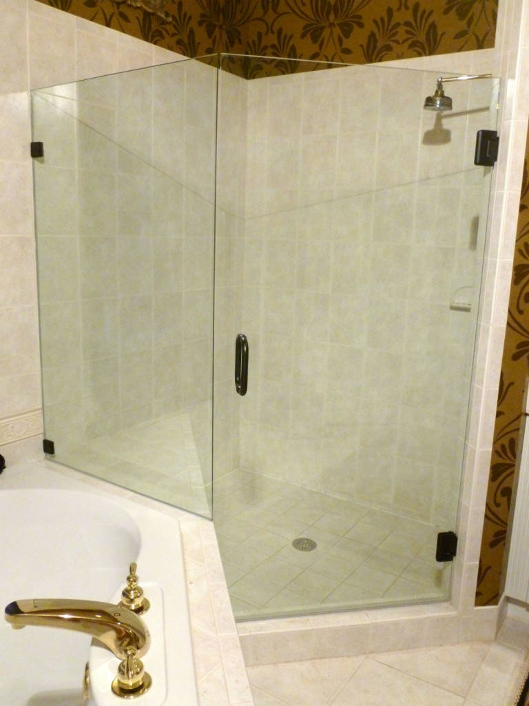 Frameless Shower Door After Removal Wyndham Subdivision Glen Allen Va