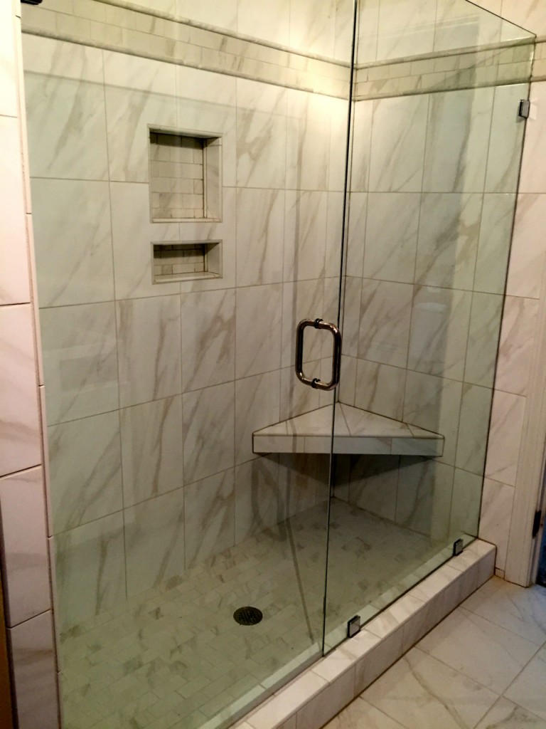 Frameless 34" Shower Door  & Panel Tuchahoe / Richmond Virginia